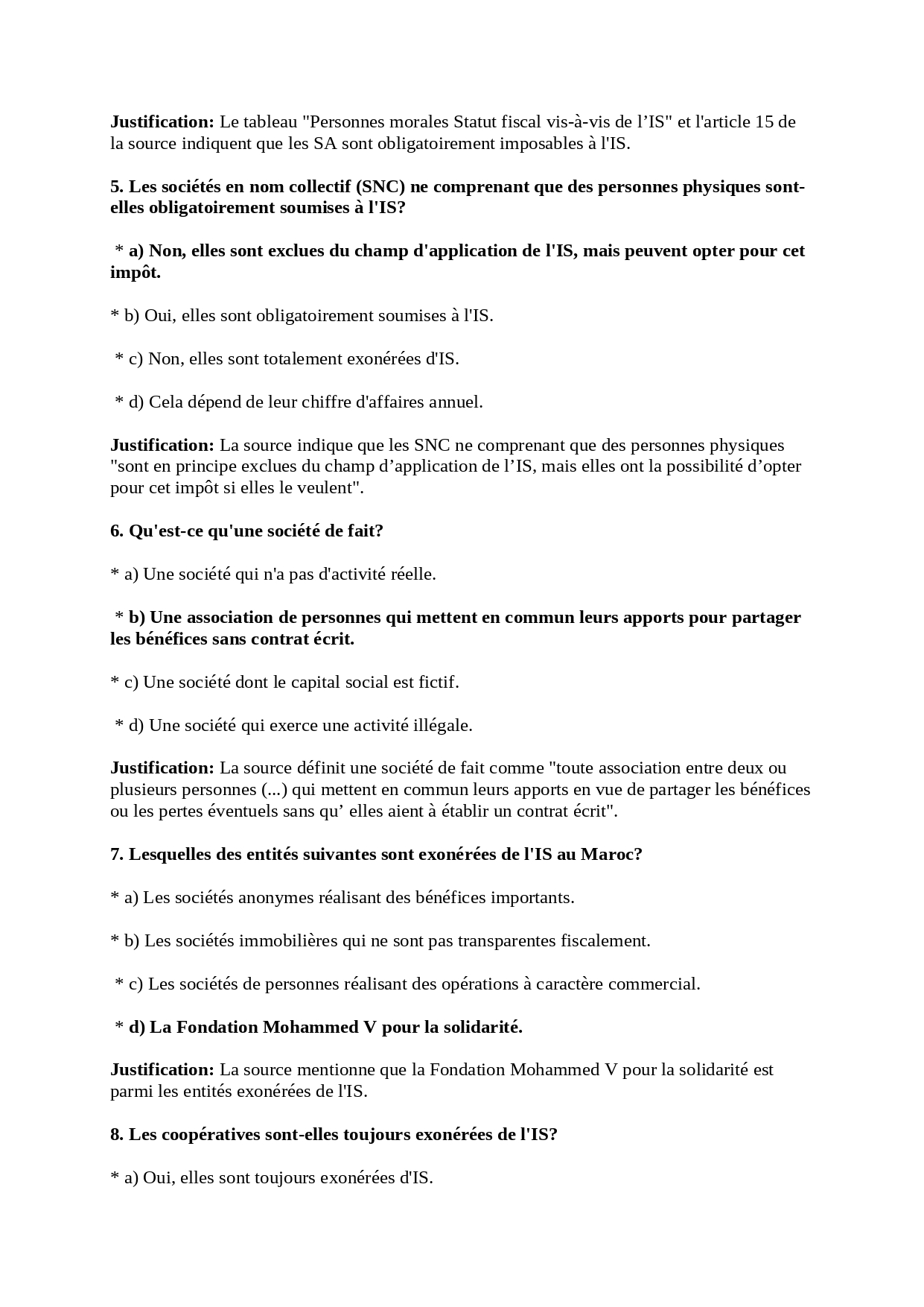 50 Questions à Choix Multiples sur l'IS au Maroc avec réponses et justifications PDF SEMISTRE....jpg