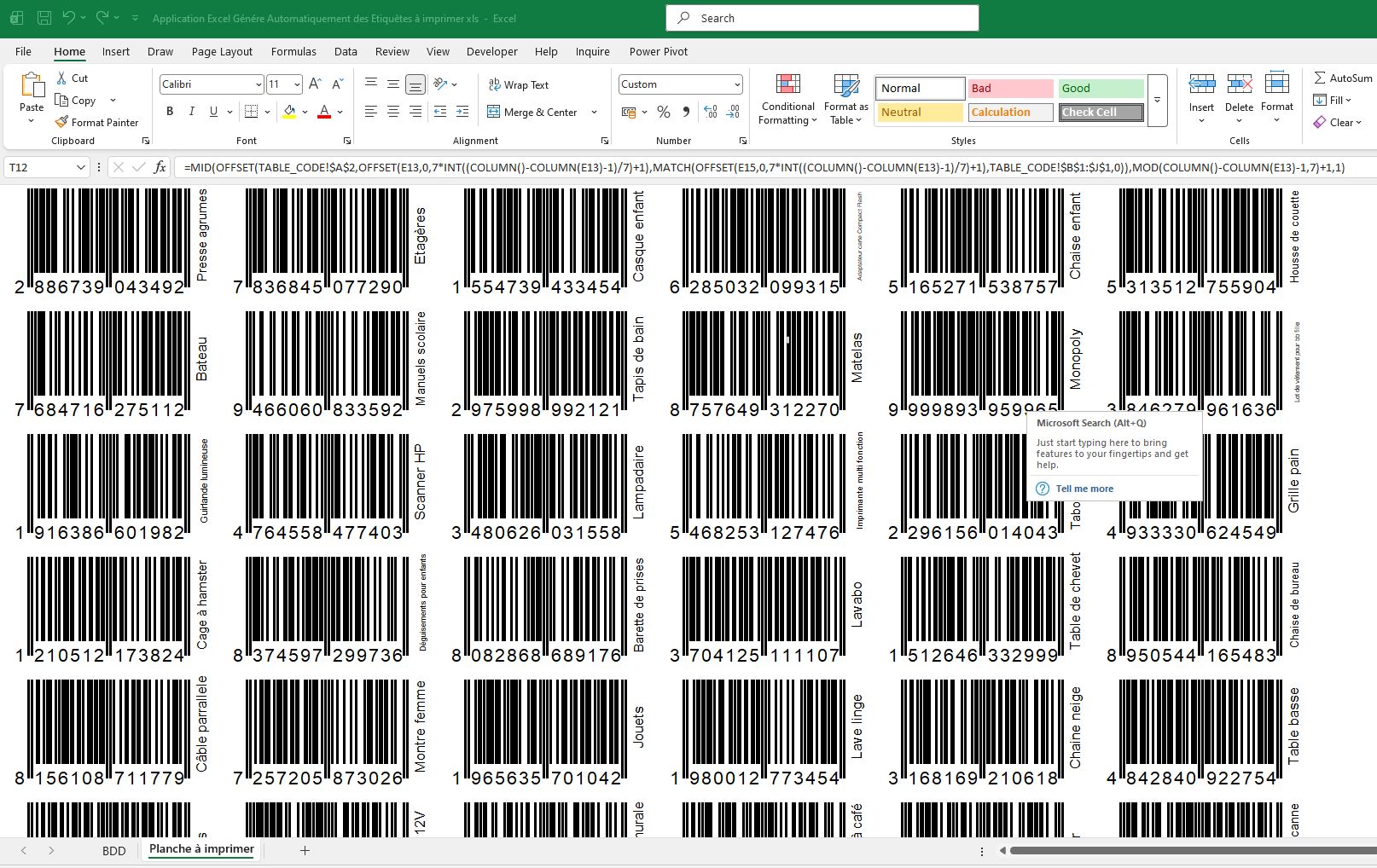 Application Excel Génére Automatiquement des Etiquètes à imprimer xls.JPG