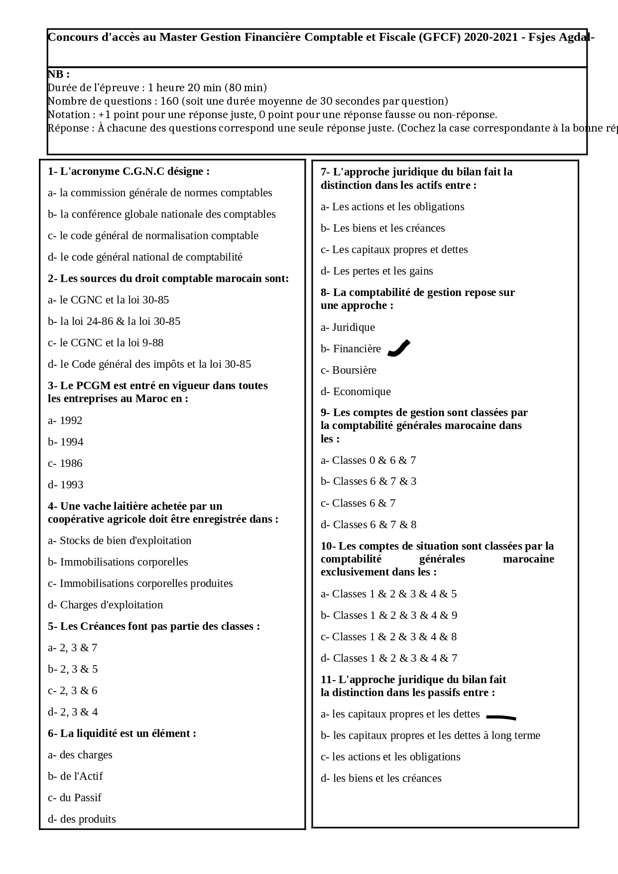 Concours d'accès au Master Gestion Financière Comptable et Fiscale (GFCF) 2020-2021 - Fsjes Ag...jpg