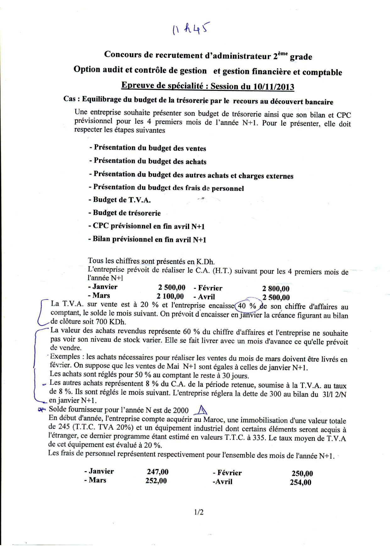 Concours de recrutement d'Administrateur de 2eme Grade  Option Audit et Contrôle de Gestion  S...jpg