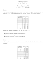 3 Travaux Dirigés en Microéconomie Semestre 1 