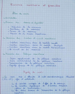 Notes du Cours Economie Monétaire et Financière Semestre 3