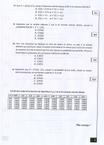 Examen en Probabilités Semestre 2
